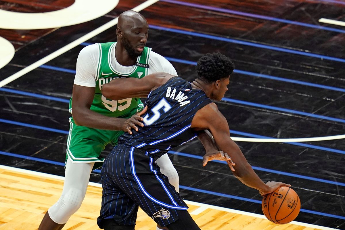 7'5 Tacko Fall took Mo Bomba to school in Boston’s win over Orlando.