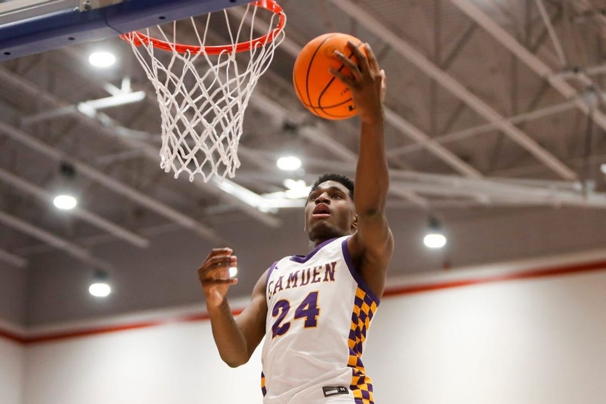 Camden's Billy Richmond (24) goes for a layup during the game between Camden High School and Whitehaven High School during Memphis Hoopfest at Bartlett High School in Bartlett, Tenn., on Saturday, January 6, 2024.