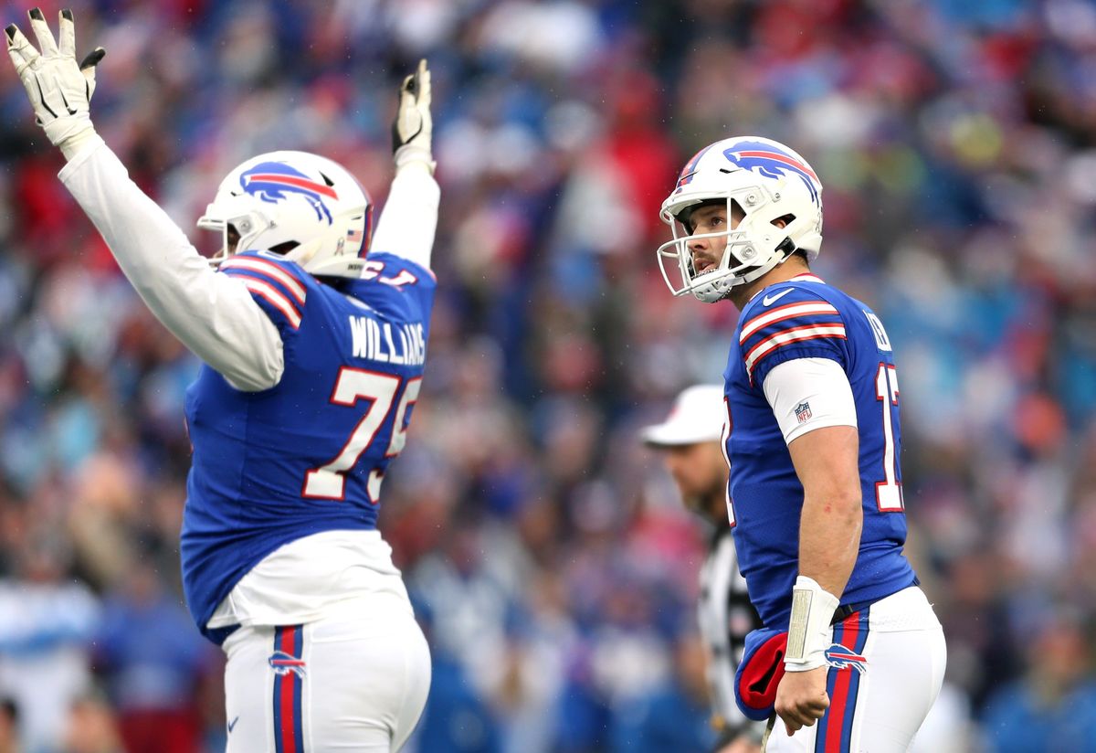 Josh Allen looking at Daryl Williams the way the rest of us are looking at this NFL season.