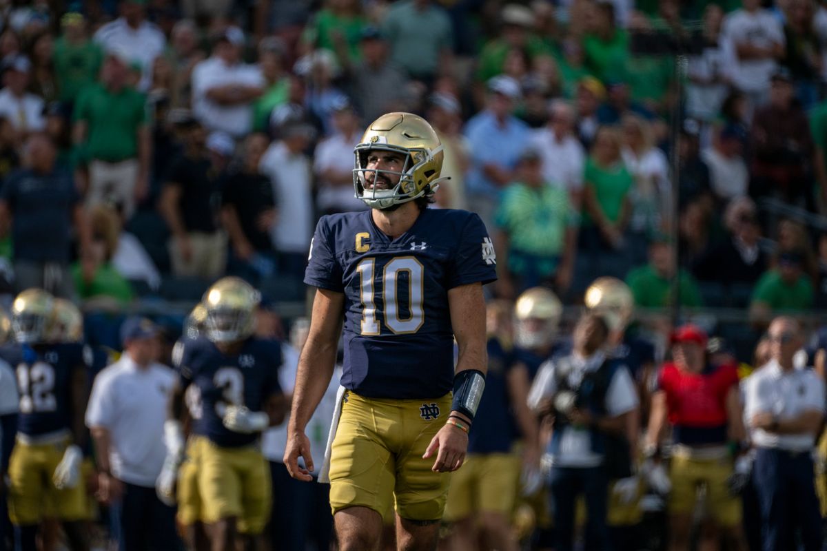 Notre Dame QB  Sam Hartman has been on plenty of big stages, but never like this