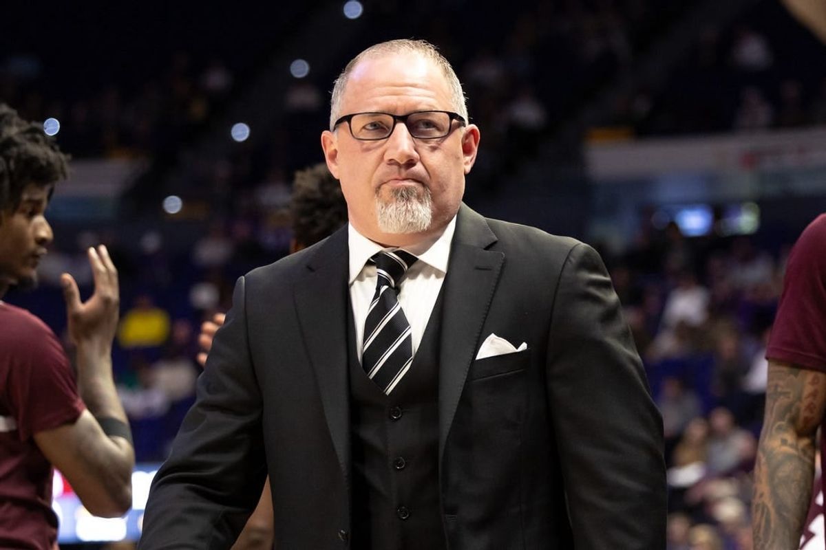 Jan 20, 2024; Baton Rouge, Louisiana, USA;  Texas A&M Aggies head coach Buzz Williams looks on against the LSU Tigers during the first half at Pete Maravich Assembly Center.