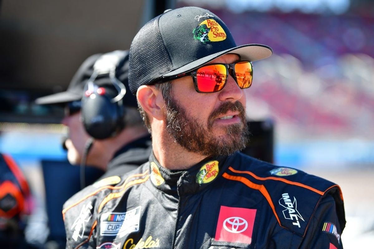 Mar 9, 2024; Avondale, Arizona, USA; NASCAR Cup Series driver Martin Truex Jr. (19) during Cup Series qualifying at Phoenix Raceway.