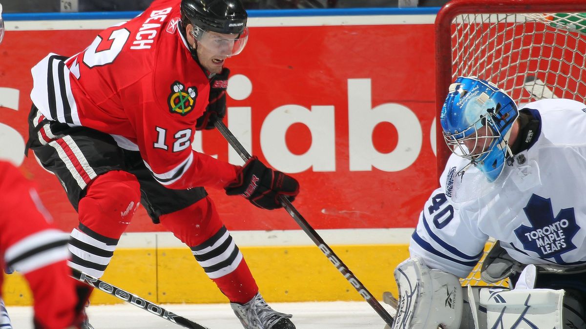 Kyle Beach in an NHL Rookies Tourney in September 2010.
