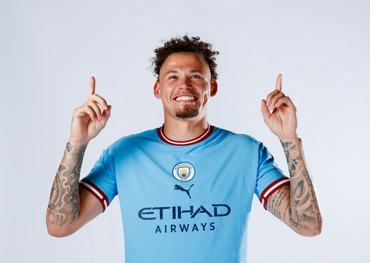 Kalvin Phillips all smiles  after joining Manchester City