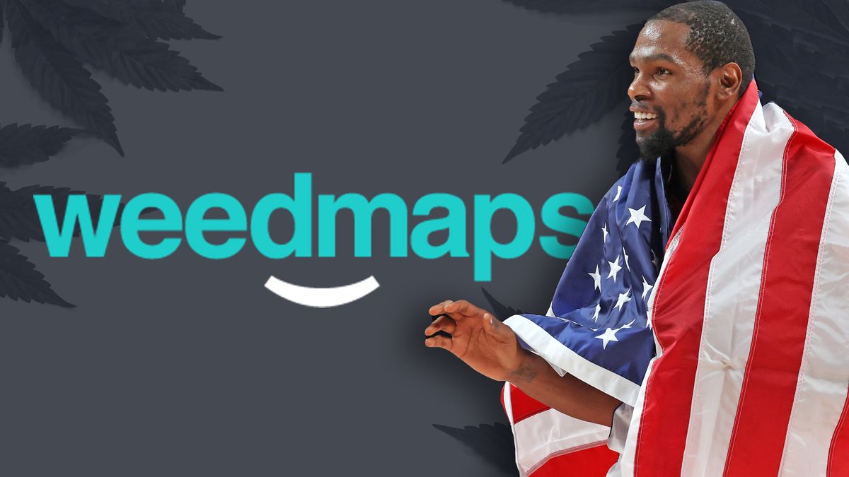 KD partners with cannabis company Weedmaps, but clams up on the question of whether he personally puffs that loud.