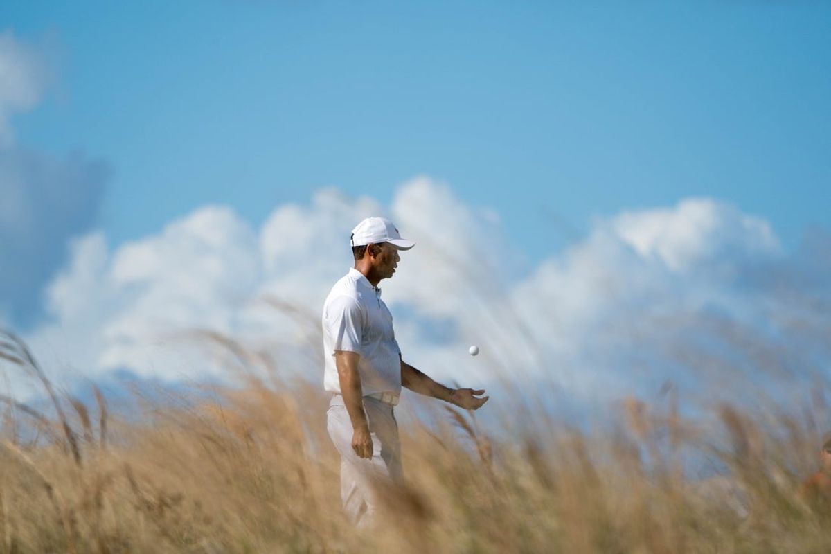 Tiger Woods on the 14th hole during the second round of the 2017 Hero World Challenge golf tournament at Albany. Mandatory Credit: Kyle Terada-Imagn Images