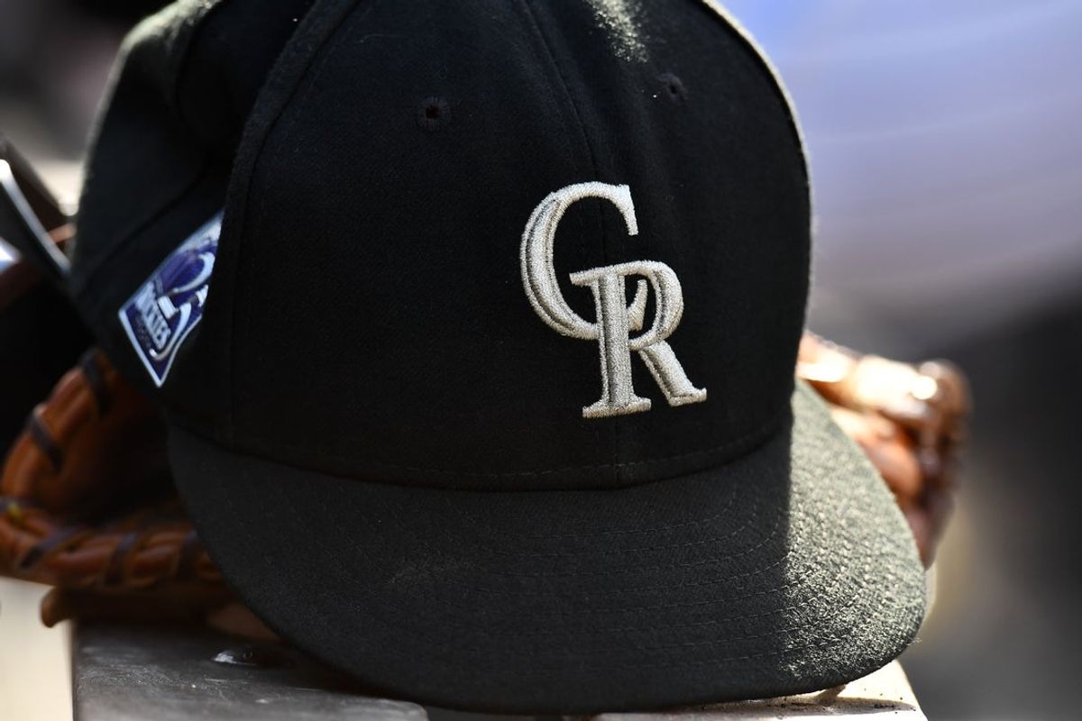 Sep 30, 2018; Denver, CO, USA; General view of a Colorado Rockies cap during the game against the Washington Nationals in the sixth inning at Coors Field. Mandatory Credit: Ron Chenoy-Imagn Images