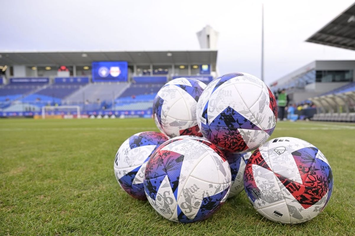 Apr 22, 2023; Montreal, Quebec, CAN; A general view of the Adidas MLS game ball before the match between CF Montreal and New York Red Bulls at Stade Saputo.