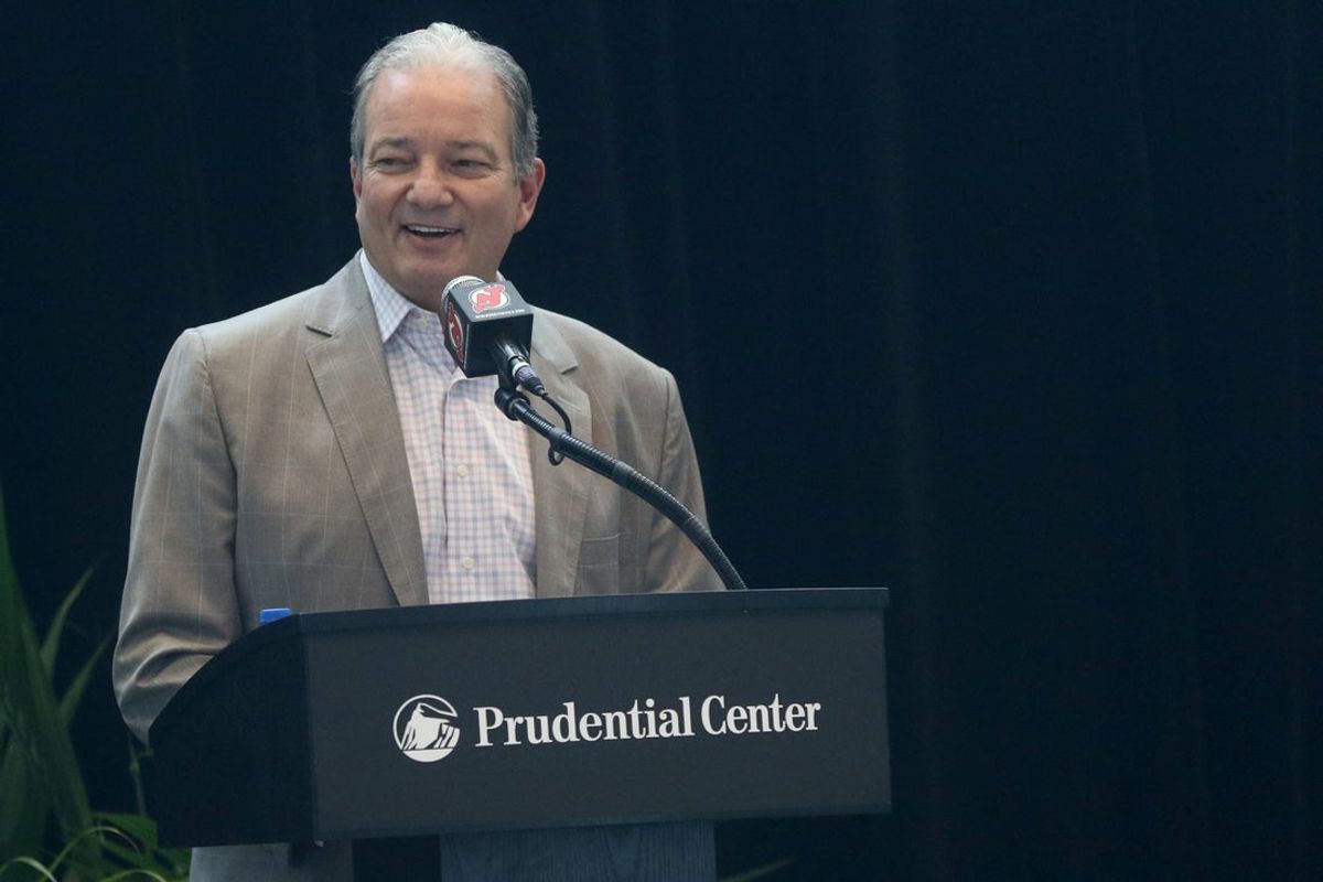 Devils Executive Vice President and General Manager, Ray Shero, speaks during a press conference, in Newark, Tuesday June 25, 2019.

Jack Hughes