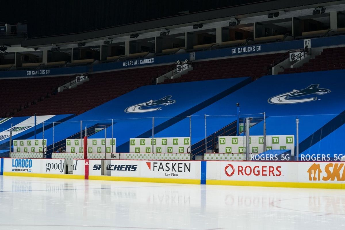 Mar 31, 2021; Vancouver, British Columbia, CAN; A general view of Rogers Arena.