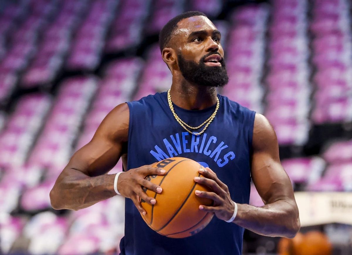 Dallas Mavericks guard Tim Hardaway Jr. (11) warms up before a game. Mandatory Credit: Kevin Jairaj-USA TODAY Sports