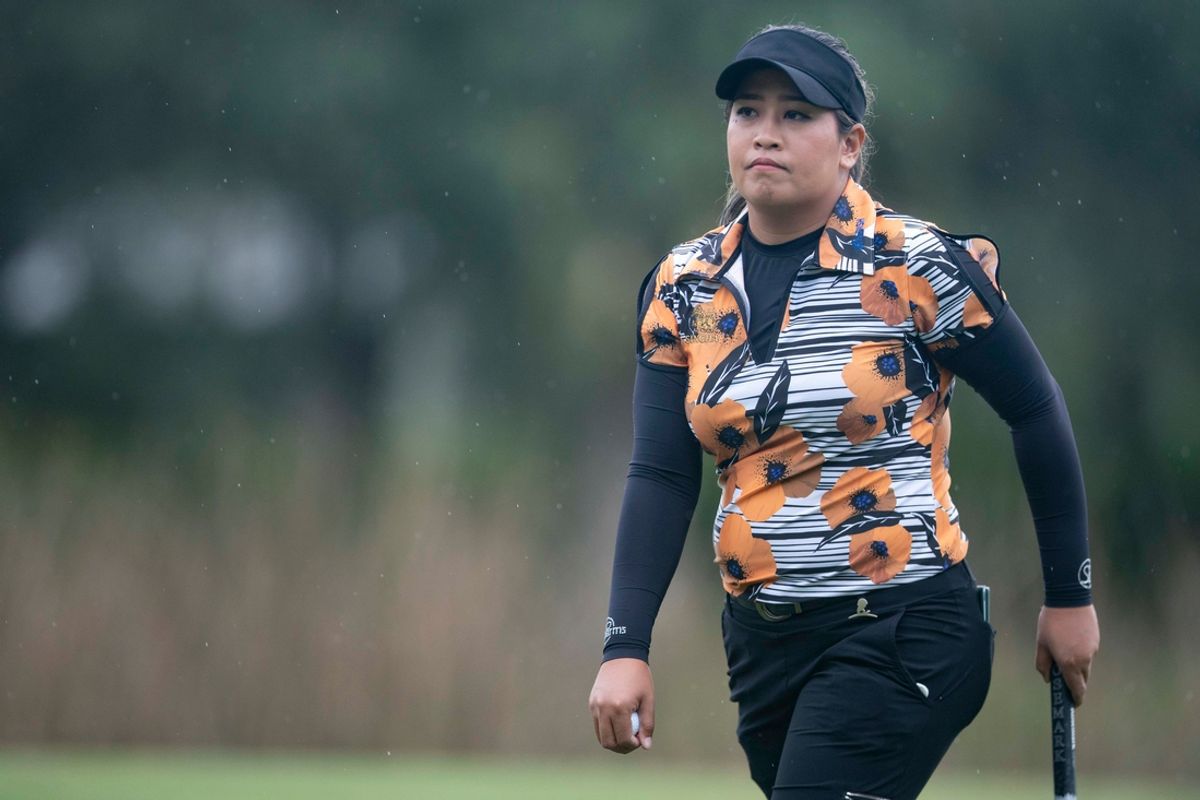 Jasmine Suwannapura (THA) walks off the green on the 11th hole during the first round of the LPGA's CME Group Tour Championship, Thursday, Nov. 18, 2021, at Tibur  n Golf Club at the Ritz-Carlton Golf Resort in Naples, Fla.

LPGA's CME Group Tour Championship first round
