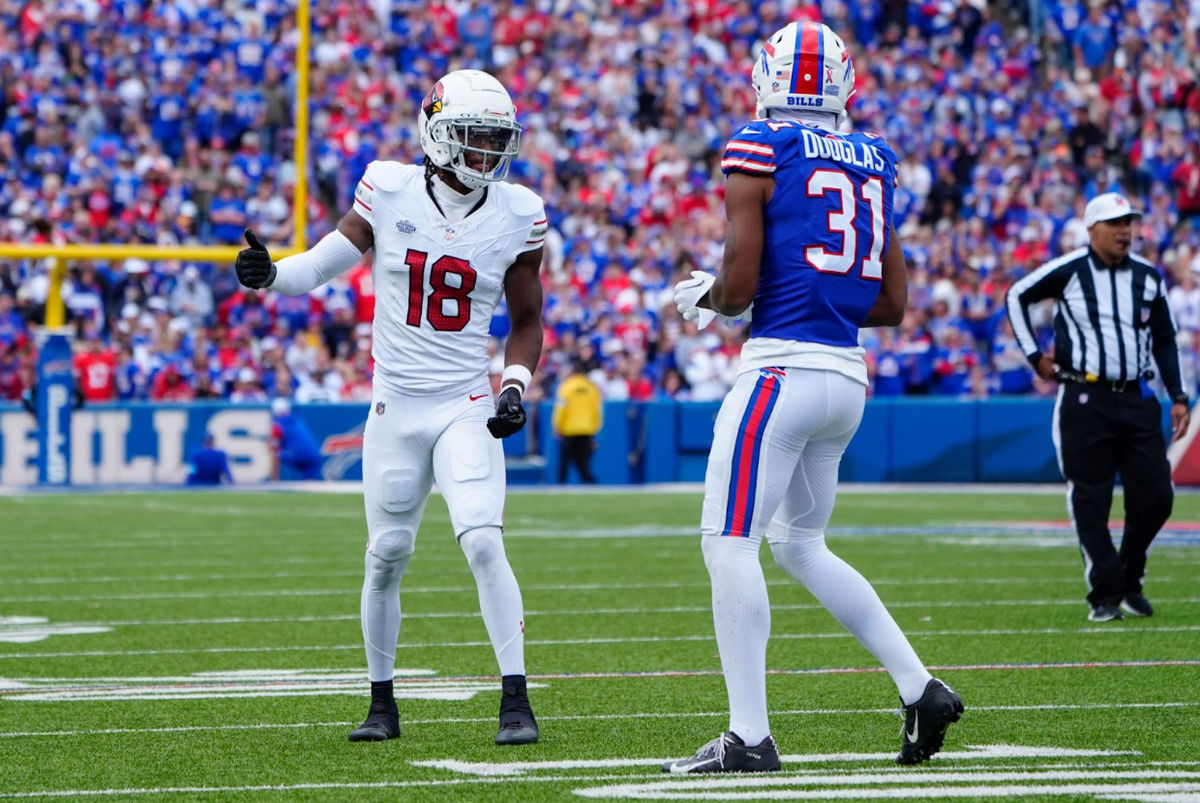 Marvin Harrison Jr. sigue siendo el receptor número uno de los Arizona Cardinals. Crédito de la foto: Gregory Fisher-Imagn Images