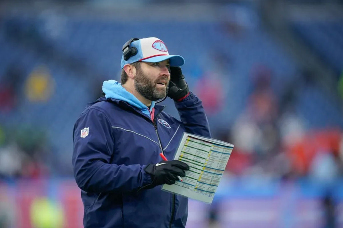 Tennessee Titans head coach Brian Callahan looks on during the fourth quarter as they play the Houston Texans at Nissan Stadium in Nashville, Tenn., Sunday, Jan. 5, 2025.PHOTO USA TODAY SPORTS IMAGES