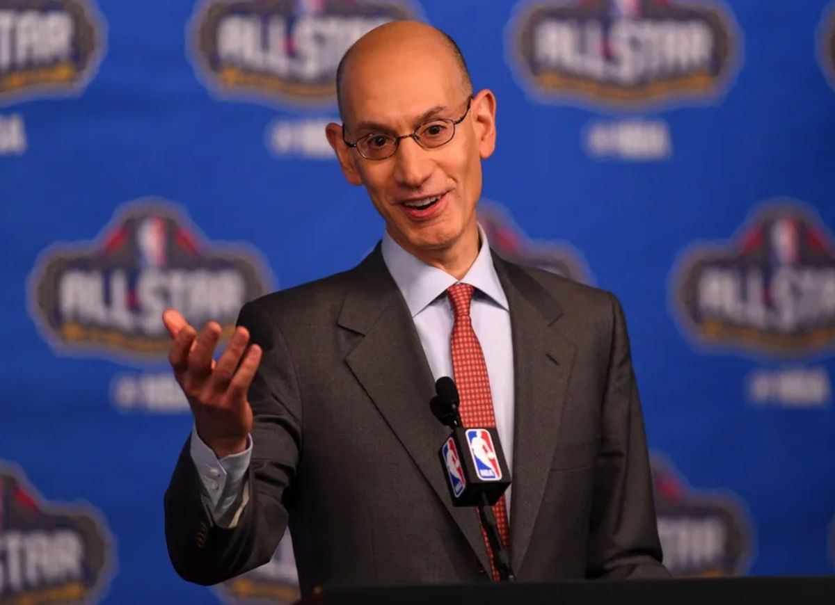 Feb 18, 2017; New Orleans, LA, USA; NBA commissioner Adam Silver speaks to the media during the Commissioner Press Conference at Smoothie King Center. Mandatory Credit: Bob Donnan-Imagn Images