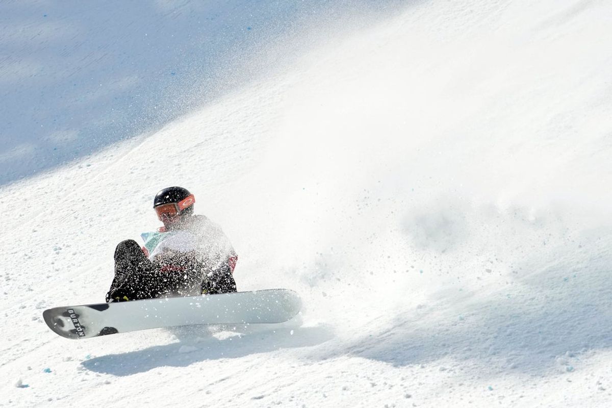 (File photo) Mark McMorris of Canada in the men's snowboarding big air finals during the Beijing 2022 Olympic Winter Games at Big Air Shougang. Mandatory Credit: Rob Schumacher-Imagn Images