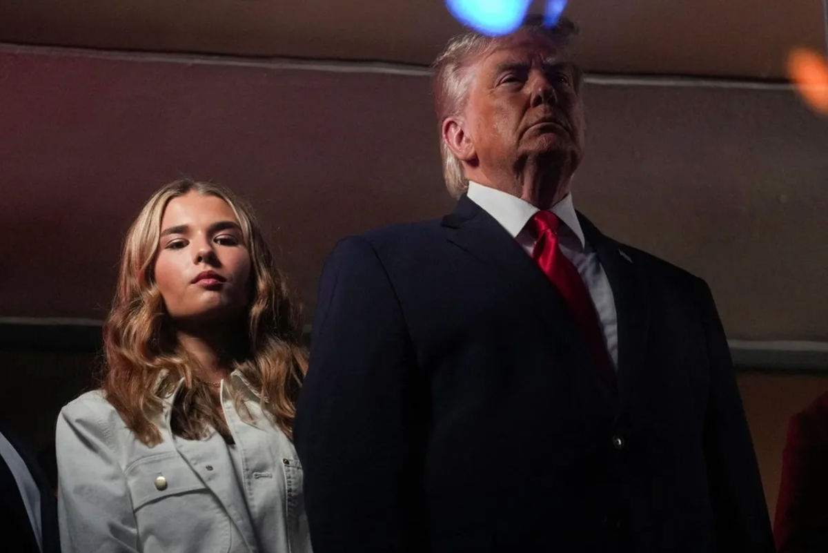 Jun 8, 2026; New York, New York, USA; U.S. President Donald Trump attends during game three of the 2026 NBA Finals at Madison Square Garden. Mandatory Credit: Nathan Howard-Reuters via Imagn Images