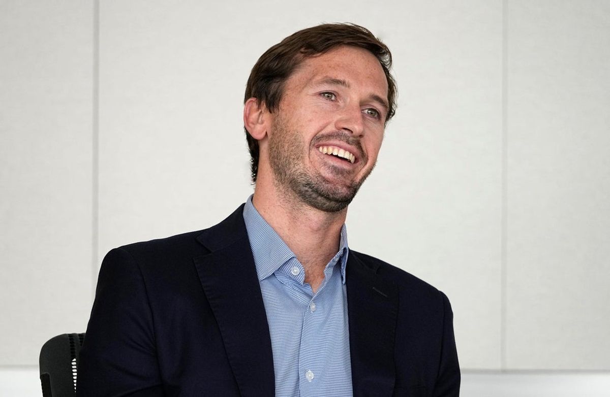 NASCAR executive Ben Kennedy talks about the sport during an interview at NASCAR headquarters in Daytona Beach, Tuesday, Feb. 15, 2022.