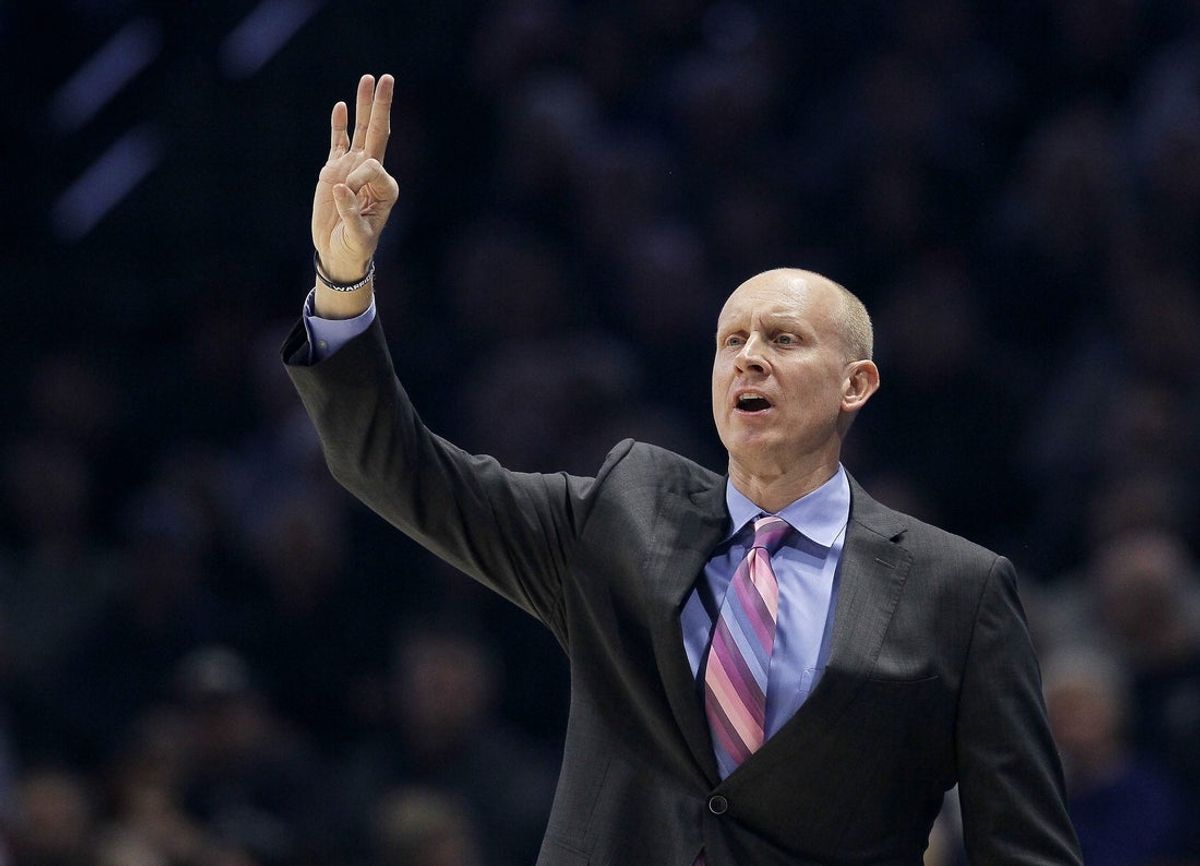 Xavier Musketeers head coach Chris Mack calls out a play in the first half of the NCAA Big East Conference basketball game between the Xavier Musketeers and the Georgetown Hoyas at the Cintas Center in Cincinnati on Saturday, Feb. 3, 2018.

020318 Xavier