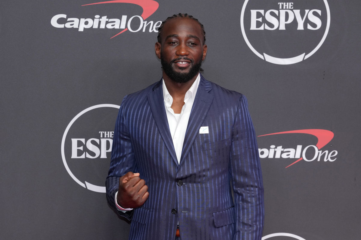 Jul 15, 2026; New York, NY, USA; Terence Crawford arrives on the red carpet before the 2026 ESPY Awards at Lincoln Center. Mandatory Credit: Kirby Lee-Imagn Images