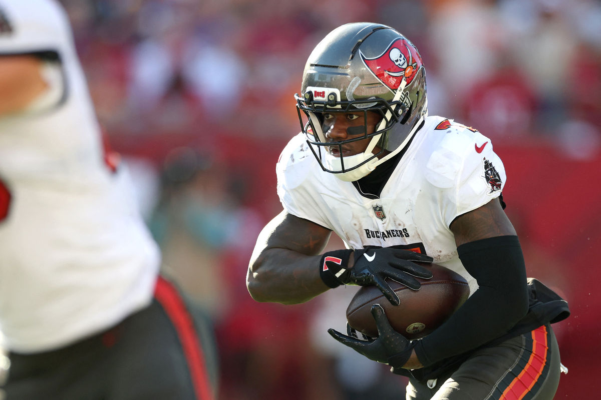 Sep 27, 2026; Tampa, Florida, USA; Tampa Bay Buccaneers running back Bucky Irving (7) carries the ball against the Minnesota Vikings during the second quarter at Raymond James Stadium. Mandatory Credit: Matt Pendleton-Imagn Images