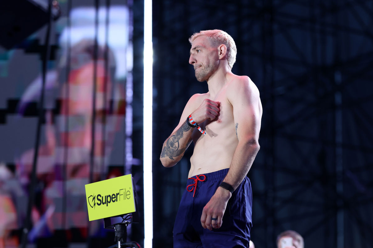 Jun 13, 2026; Washington, D.C., USA; Kyle Daukaus during weigh-ins for the UFC Freedom 250 at The Ellipse. Mandatory Credit: Amber Searls-Imagn Images