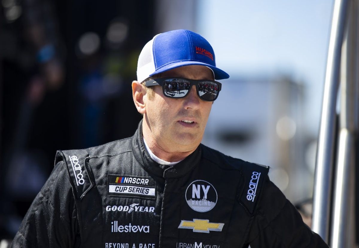 Mar 20, 2022; Hampton, Georgia, USA; NASCAR Cup Series driver Greg Biffle during the Folds of Honor QuikTrip 500 at Atlanta Motor Speedway. Mandatory Credit: Mark J. Rebilas-Imagn Images