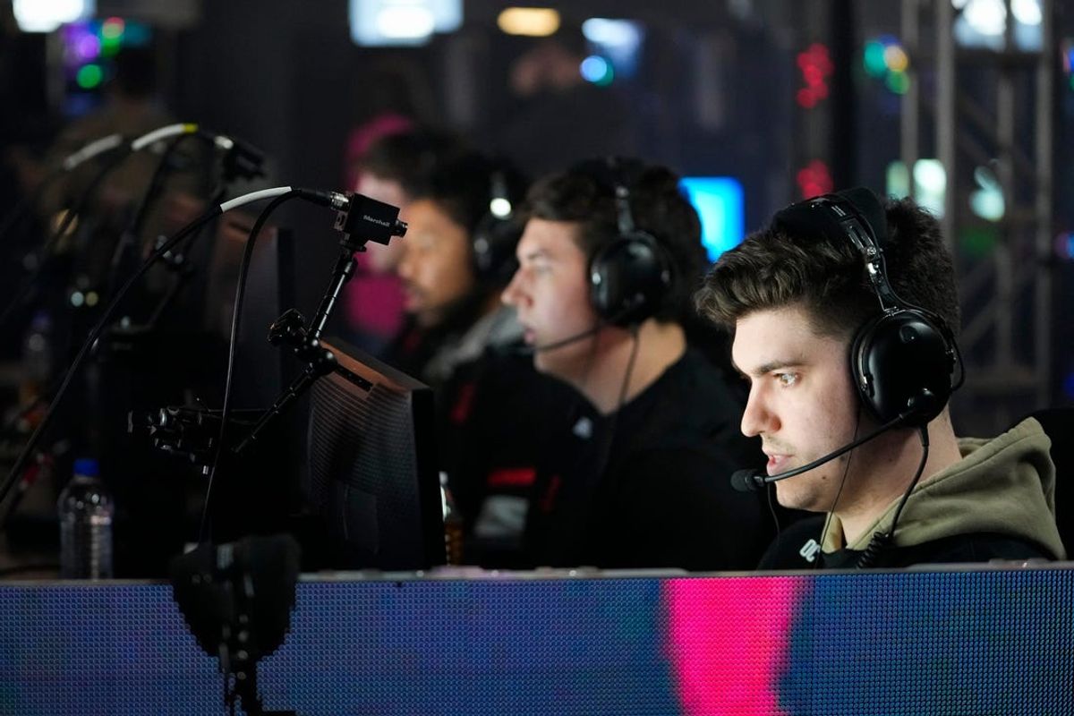 Zack \"Drazah\" Jordan plays with the LA Thieves against the London Royal Ravens during the Call of Duty League Pro-Am Classic esports tournament at Belong Gaming Arena in Columbus on May 6, 2022.

Call Of Duty Esports Tournament
