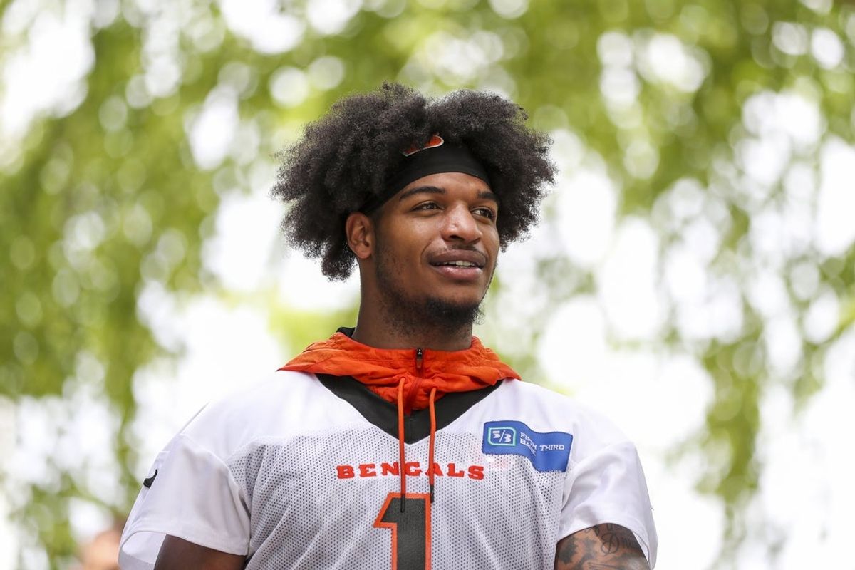 Jun 7, 2022; Cincinnati, OH, USA; Cincinnati Bengals wide receiver Ja   Marr Chase (1) walks off the field after minicamp at the Paul Brown Stadium practice fields. Mandatory Credit: Katie Stratman-Imagn Images