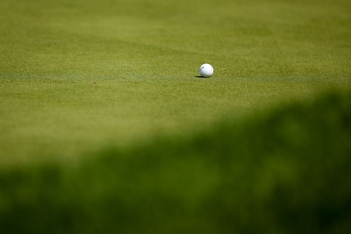 Jun 25, 2022; Bethesda, Maryland, USA; A general view as ball is seen on the 17th green during the third round of the KPMG Women's PGA Championship golf tournament at Congressional Country Club. Mandatory Credit: Scott Taetsch-Imagn Images