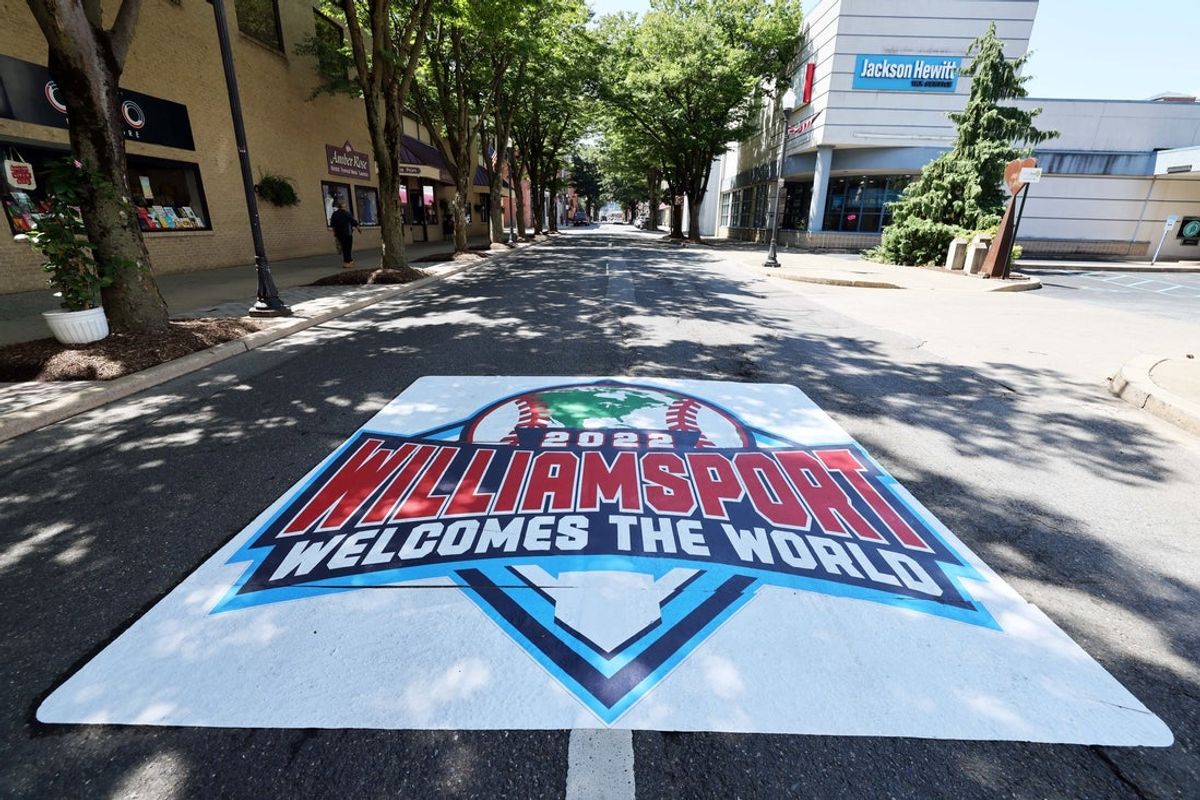 The little league logo on West 4th Street in Williamsport, PA on Thursday, August 18, 2022.