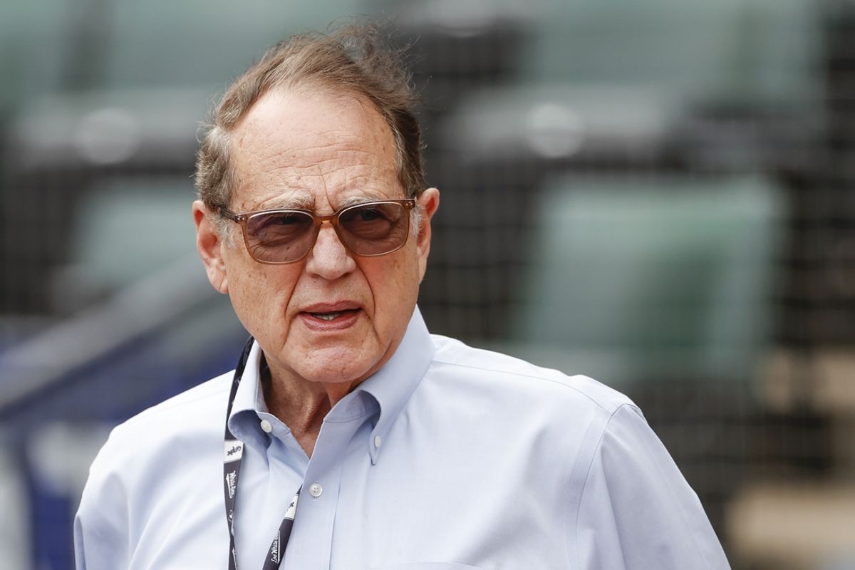 Sep 2, 2022; Chicago, Illinois, USA; Chicago White Sox owner Jerry Reinsdorf stands on the sidelines before a baseball game against Minnesota Twins at Guaranteed Rate Field. Mandatory Credit: Kamil Krzaczynski-Imagn Images