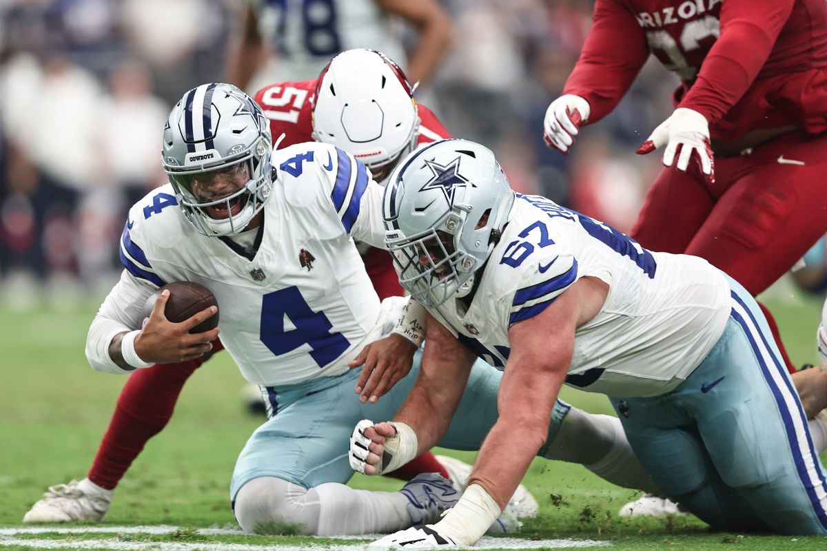 Dak Prescott (4) and the Cowboys came back to earth Sunday.