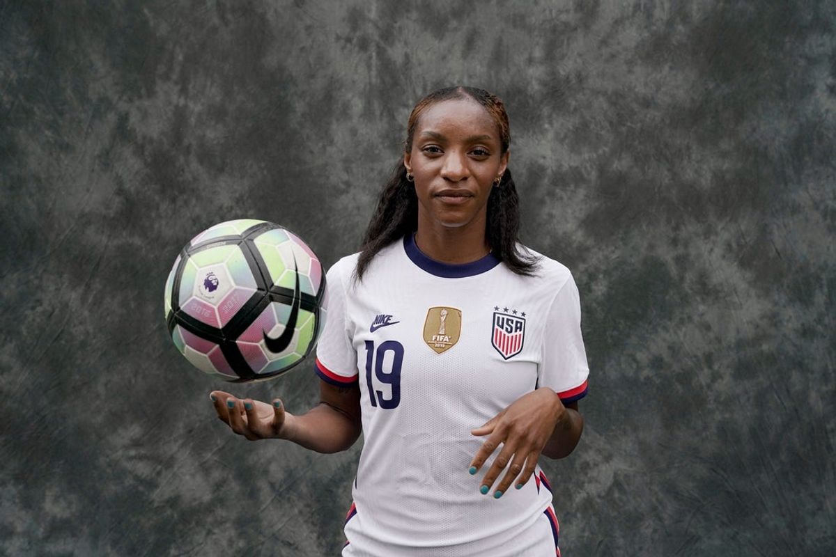 American Crystal Dunn poses for a portrait outside of her home in Portland, Oregon. She is a defender for the U.S. Women's National Team.

Xxx Crystaldunn 13 Jpg S Usa Or
