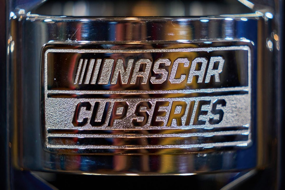 The NASCAR Cup Series logo is shown on the champions trophy during NASCAR media day at Phoenix Convention Center on Thursday, Nov. 3, 2022.

Nascar Nascar Championship Media Day