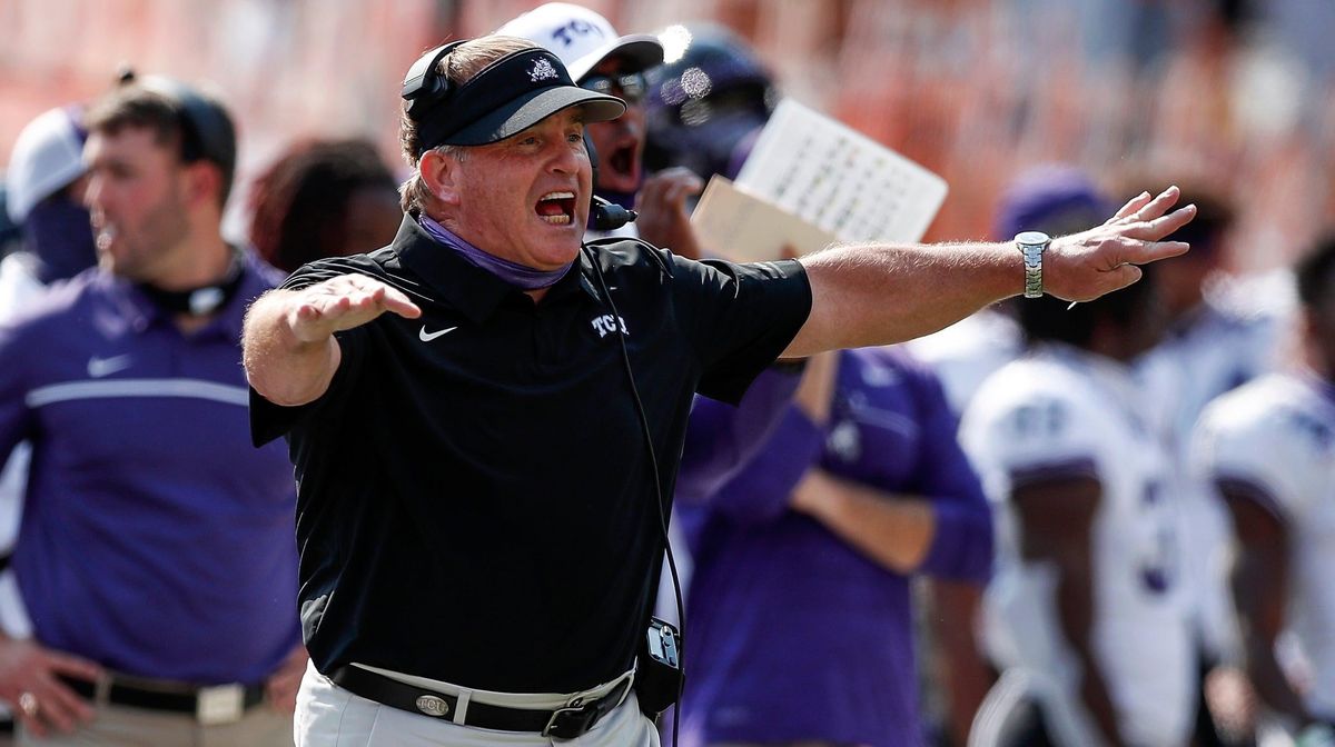 Former  TCU  coach  Gary  Patterson’s former  team took down #12  Baylor on Saturday.