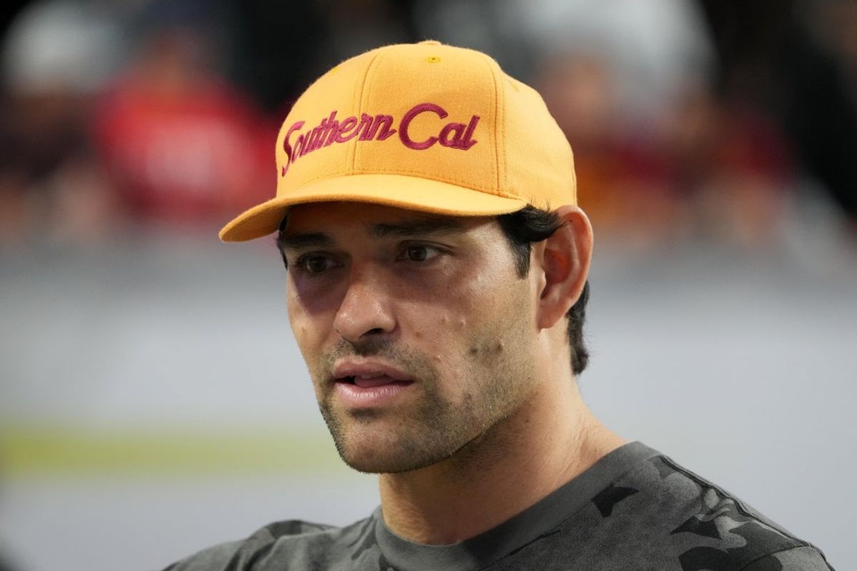 Dec 2, 2022; Las Vegas, NV, USA; Southern California Trojans former quarterback Mark Sanchez attends the Pac-12 Champonship game at Allegiant Stadium. Mandatory Credit: Kirby Lee-Imagn Images