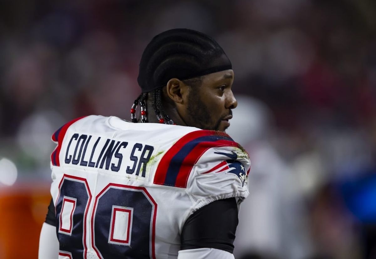 Dec 12, 2022; Glendale, Arizona, USA; New England Patriots linebacker Jamie Collins Sr. (99) against the Arizona Cardinals at State Farm Stadium.