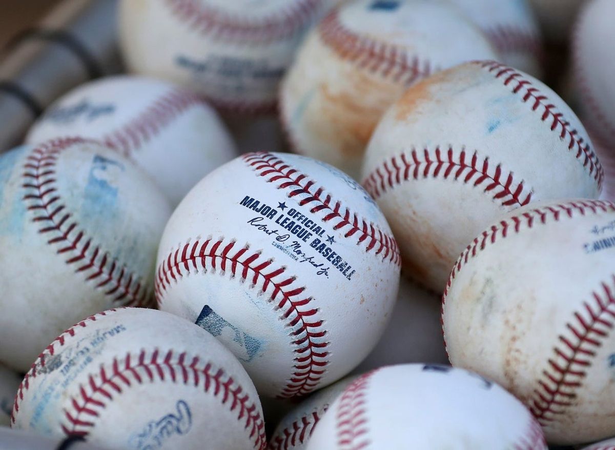 Baseball are seen during Detroit Tigers spring training Sunday, Feb. 19, 2023 in Lakeland, Fla.

Tigers7 021923 Kd1396  baseballs, major league baseball logo