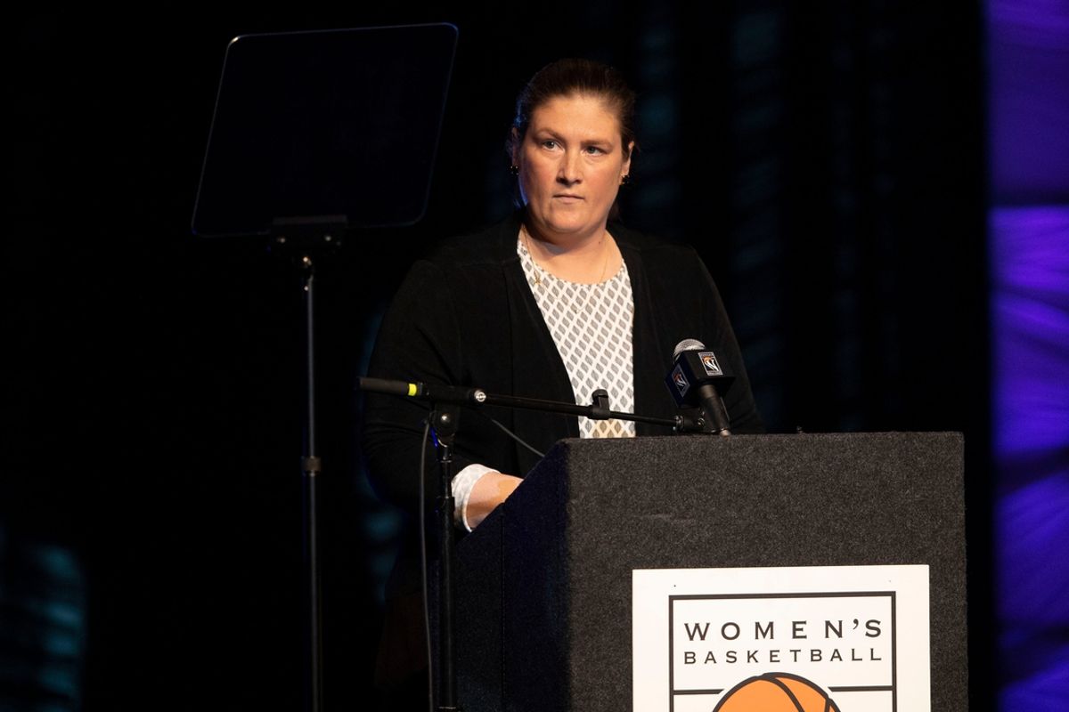 Women's Basketball Hall of Fame 2023 inductee Lindsay Whalen during the induction ceremony at the Tennessee Theatre in Knoxville, Tenn. on Saturday, April 29, 2023.

Wbhof Induction