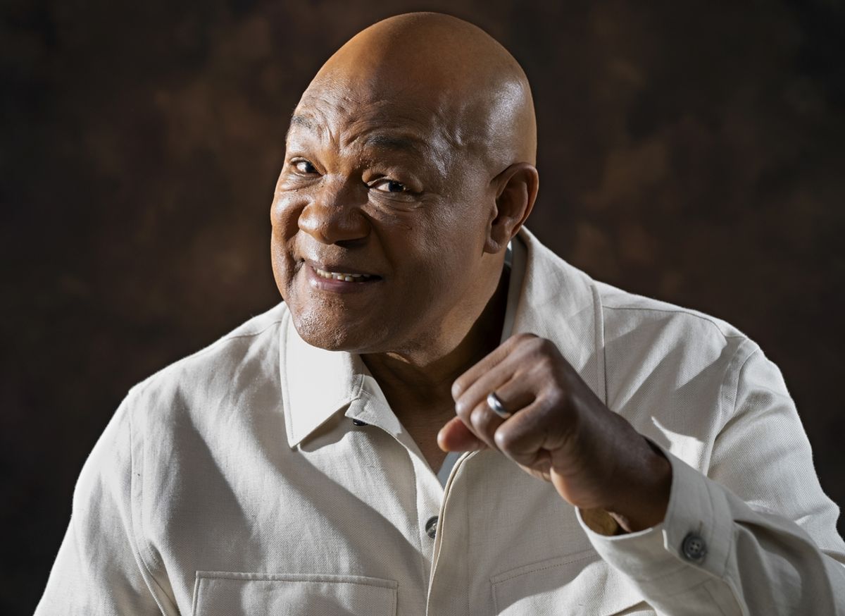 Apr 15, 2023; Beverly Hills, CA, USA;  Portrait of former heavyweight champion George Foreman. In 1973 he won the unified heavyweight title and retired in 1977. Foreman returned to the ring in 1994 and at age 45 again won the heavyweight title. He is the subject of a new film    Big George Foreman.    Mandatory Credit: Robert Hanashiro-USA TODAY