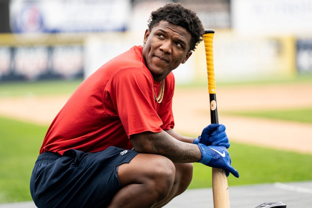 Aug 8, 2023; Bridgewater, NJ; Mets' new minor league prospect Luisangel Acuna is shown at TD Bank Ballpark.
