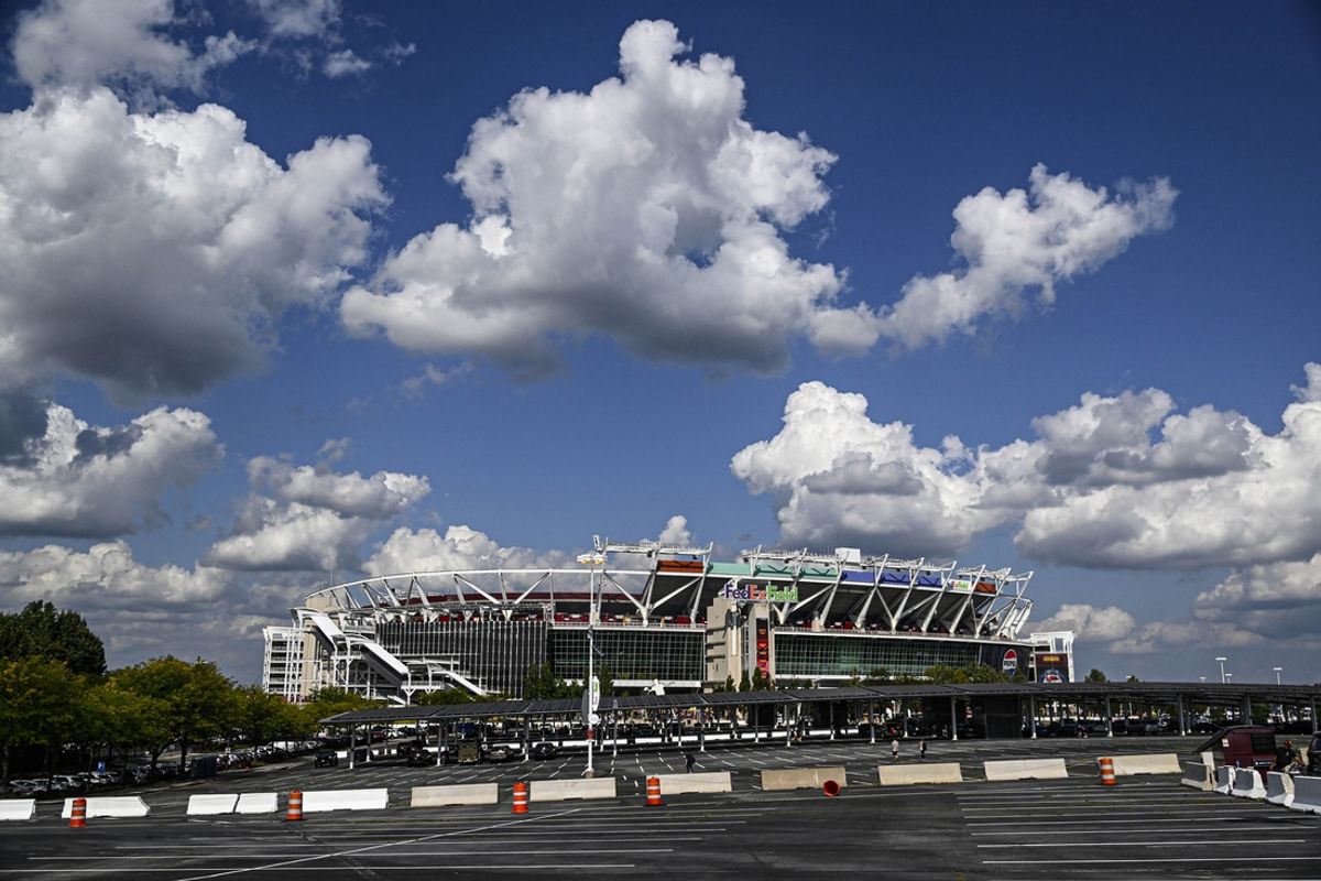 Aug 26, 2023; Landover, Maryland, USA; General view of FedExField before the game between the Washington Commanders and the Cincinnati Bengals. Mandatory Credit: Brad Mills-USA TODAY Sports