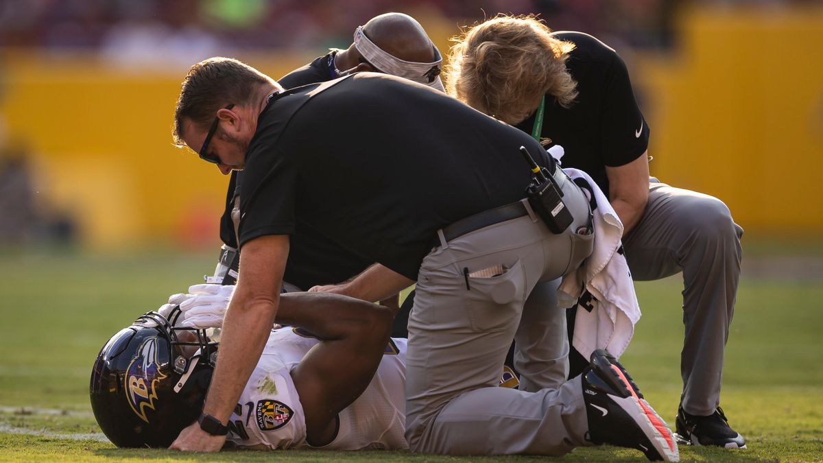 Baltimore’s J. K.  Dobbins is out for the season.