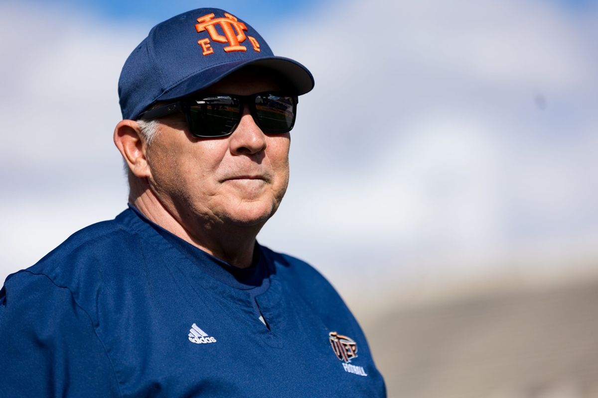 UTEP head football coach Dana Dimel before facing Liberty on Saturday, Nov. 25, 2023, at the Sun Bowl Stadium.