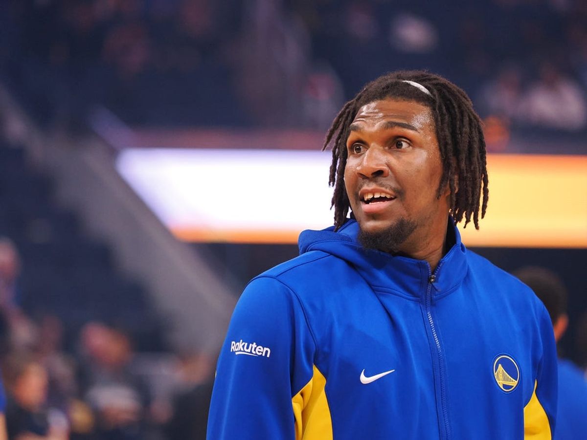 Dec 6, 2023; San Francisco, California, USA; Golden State Warriors forward Kevon Looney (5) during warm ups before the game against the Portland Trailblazers at Chase Center. Mandatory Credit: Kelley L Cox-USA TODAY Sports