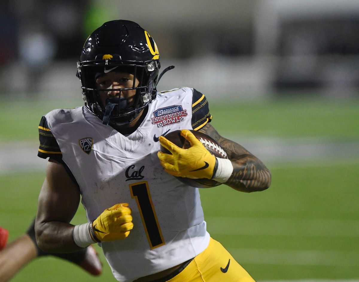 California's Jaydn Ott runs with the ball against Texas Tech in the Independence Bowl game, Saturday, Dec. 16, 2023, at Independence Stadium in Shreveport, La.
