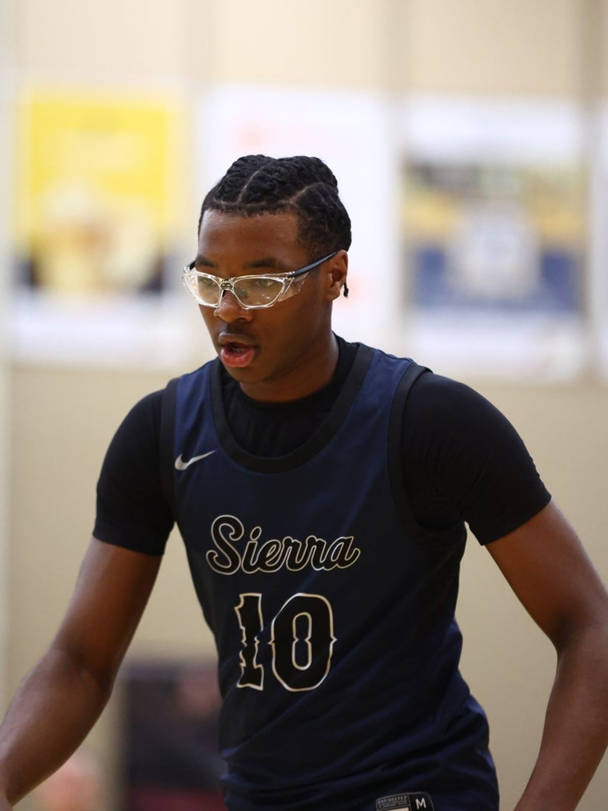Dec 2, 2023; Scottsdale, AZ, USA; Sierra Canyon player Bryce James (10) against Desert Mountain during the Hoophall West High School Invitational at Chaparral High School. Mandatory Credit: Mark J. Rebilas-Imagn Images