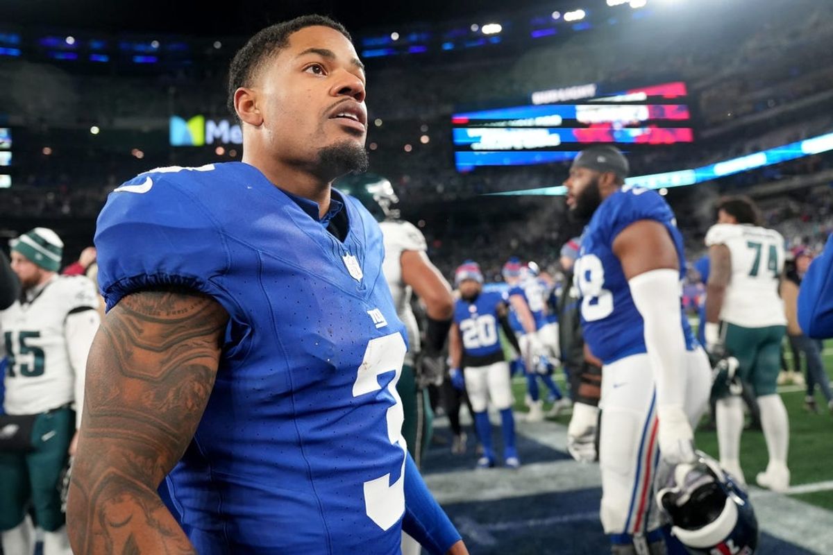 New York Giants wide receiver Sterling Shepard (3) is shown on the field after his team beat the Philadelphia Eagles, 27-10, Sunday, January 7, 2024.