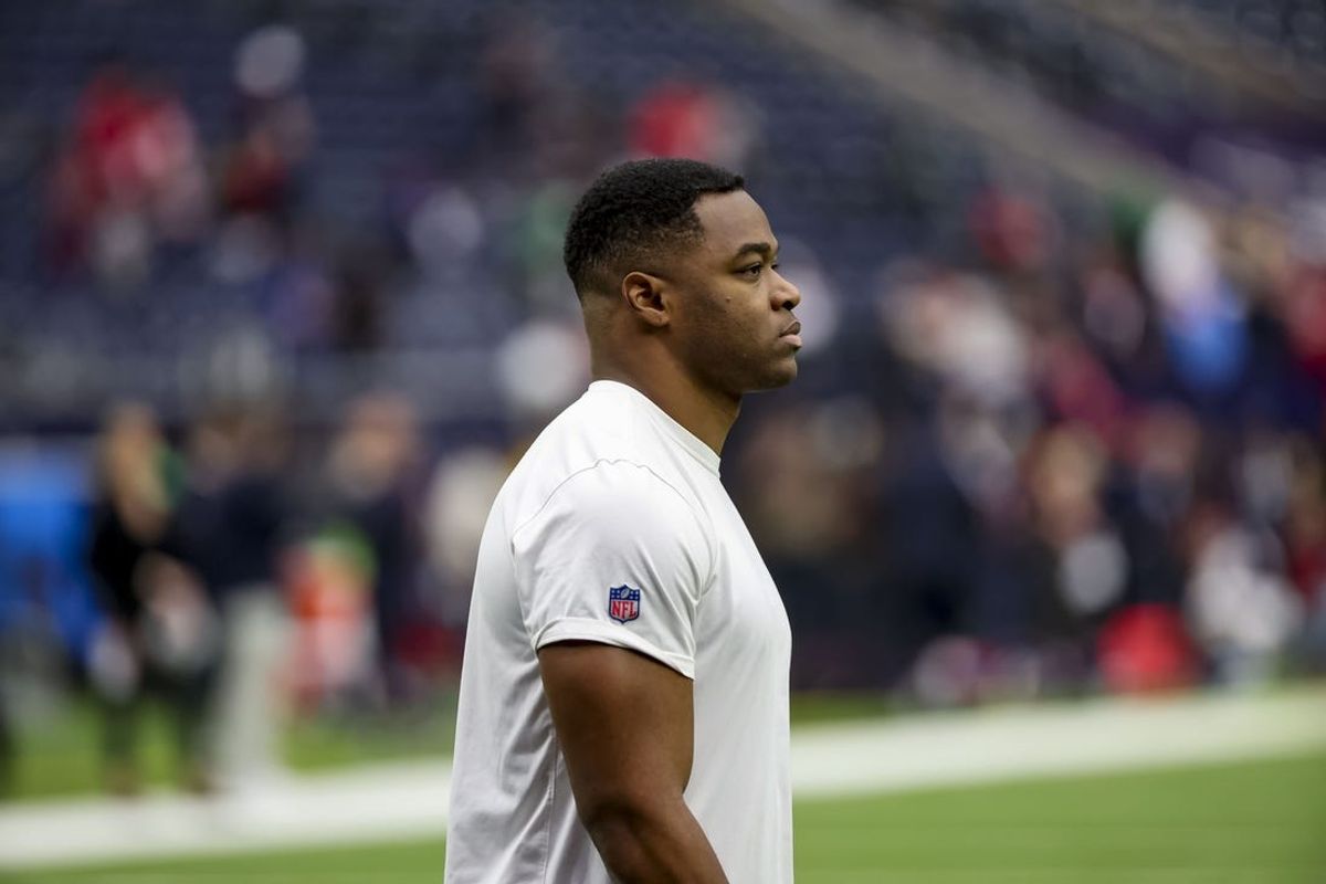 Jan 13, 2024; Houston, Texas, USA; Cleveland Browns wide receiver Amari Cooper (2) before a 2024 AFC wild card game at NRG Stadium. Mandatory Credit: Thomas Shea-USA TODAY Sports